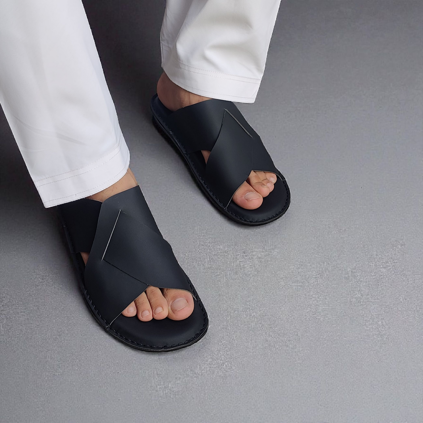 Handmade Leather Slippers (TC-63)