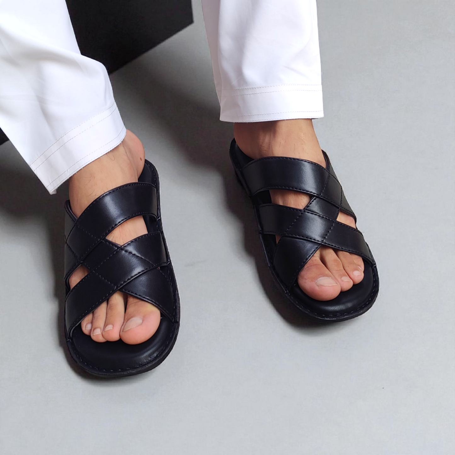 Handmade Leather Slippers (TS-82)