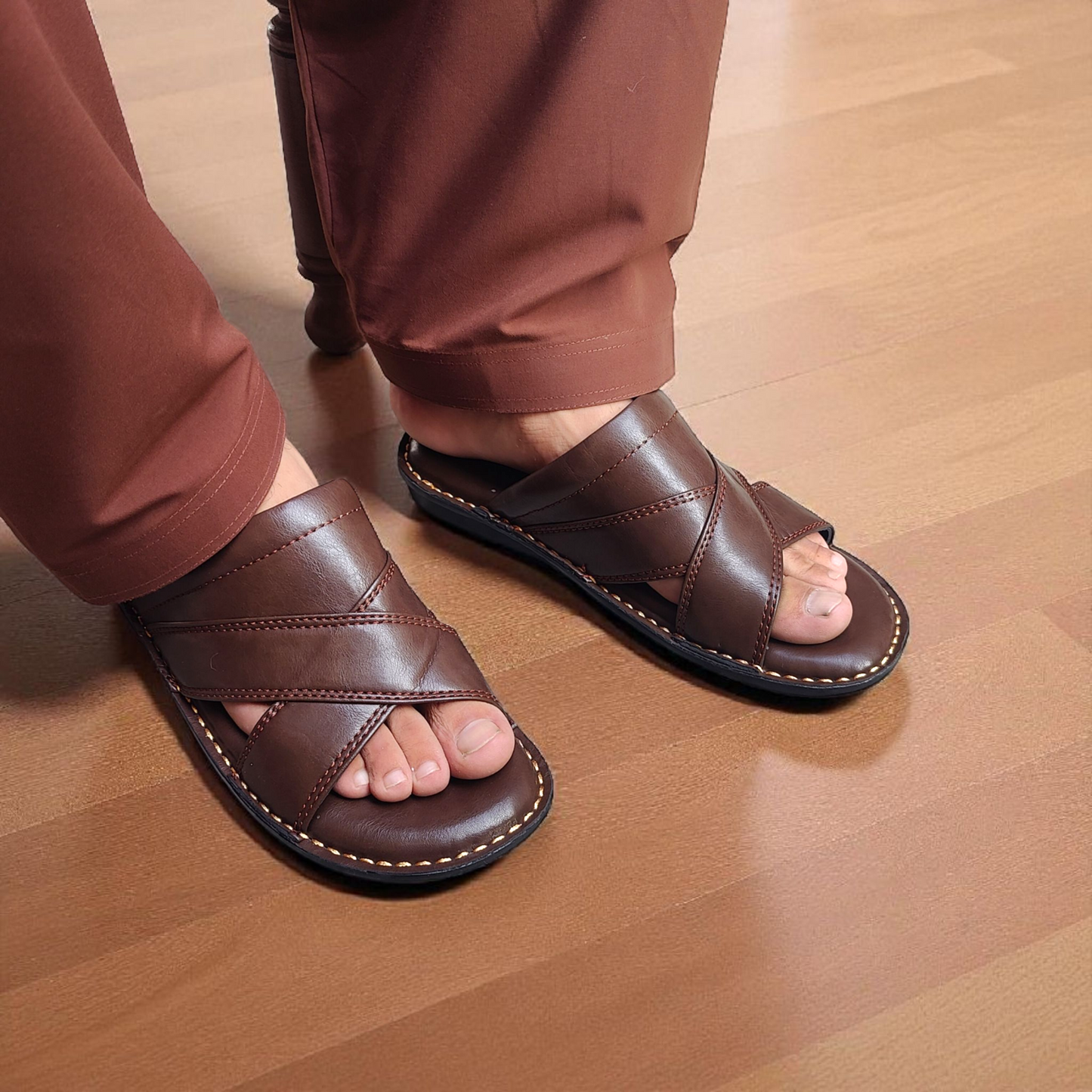 Handmade Leather Slippers (TS-77)