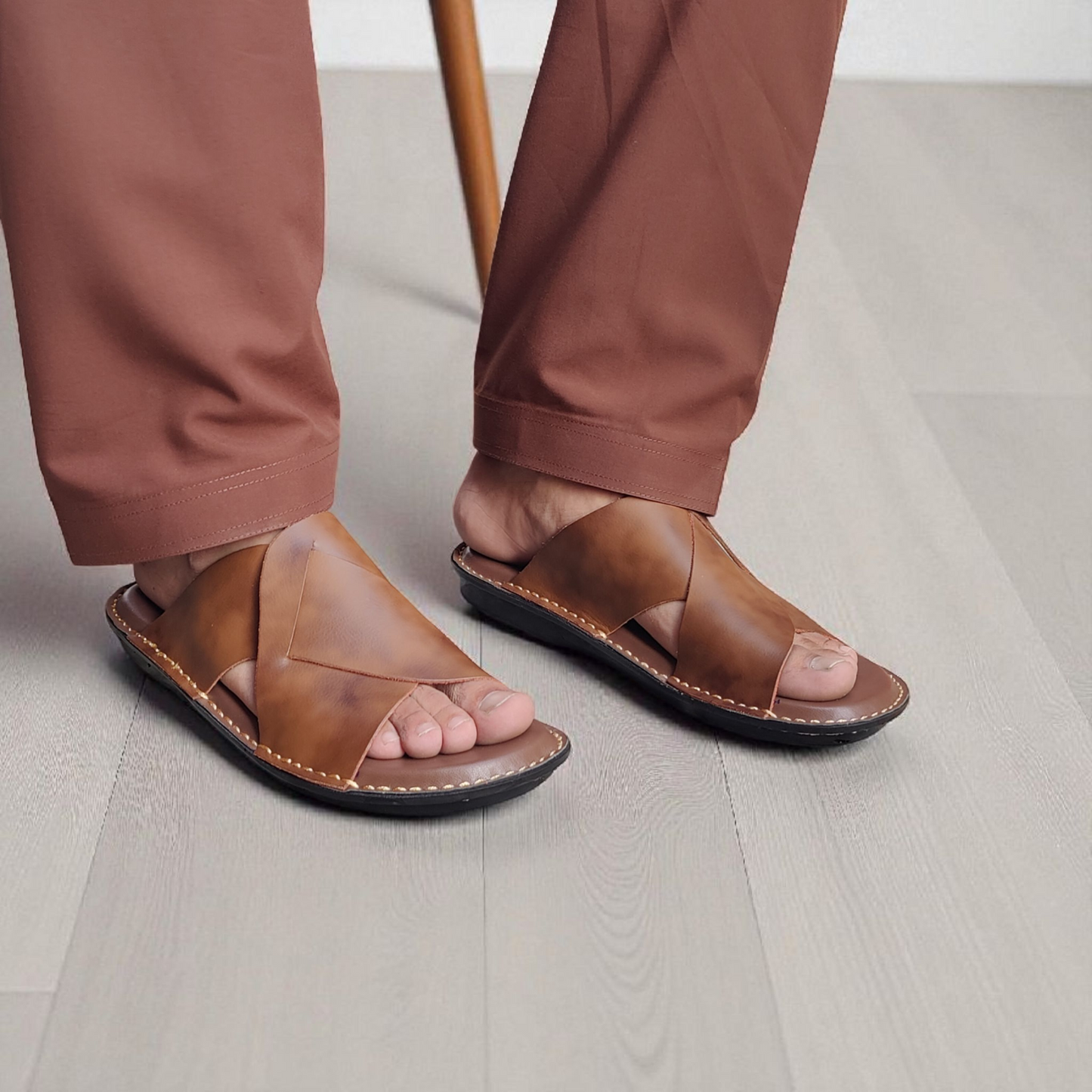 Handmade Leather Slippers (TC-61)